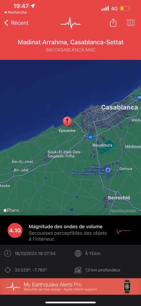 هزة ارضية خفيفة بالدارالبيضاء أثارت ذعر المواطنين