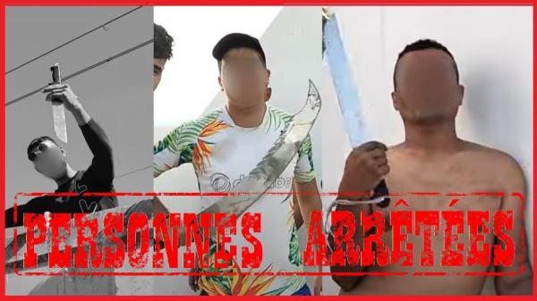 الأمن يوقف أربعة أشخاص، من بينهم قاصر للاشتباه في تورطهم في حيازة السلاح الأبيض