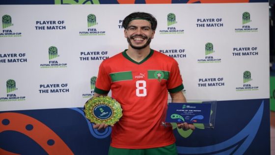 الفيفا تختار المغربي سفيان الشعراوي أفضل لاعب في مباراة المغرب وإيران ضمن ثمن نهائي كأس العالم داخل القاعة