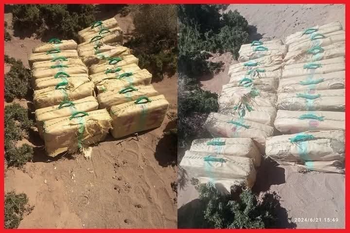 إحباط محاولة لتهريب طن و600 كيلوغرام من الشيرا