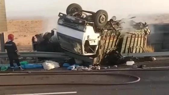 تصادم مروع بين شاحنتين بين جرسيف وتاوريرت يخلف قتيلًا وثلاثة جرحى