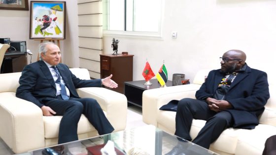 السيد وزير التربية الوطنية والتعليم الأولي والرياضة يستقبل السيد وزير الشباب والرياضة بجمهورية الموزمبيق والوفد المرافق له.