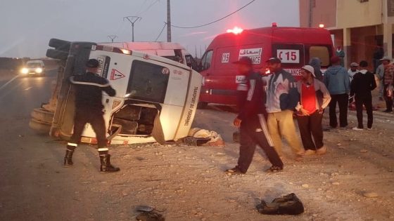 إصابة 12 عاملاً فلاحياً في انقلاب سيارة لنقل العمال بضواحي الجديدة