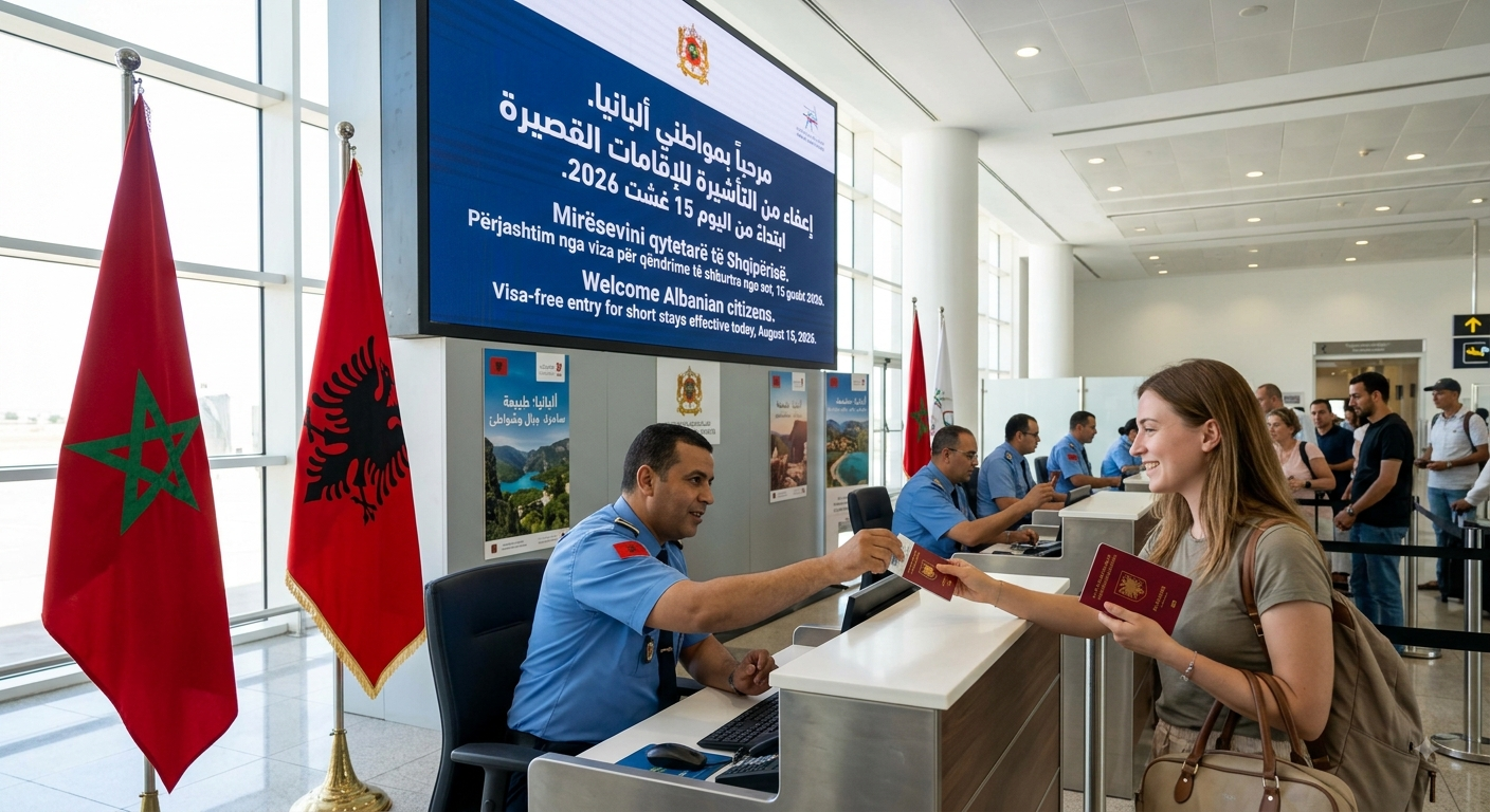 تسهيلاً للسياحة والتبادل: المغرب يلغي التأشيرة عن مواطني جمهورية ألبانيا